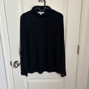 Nine West Women's High Collar Long Sleeve Blouse Size Medium Chic Stylish Top